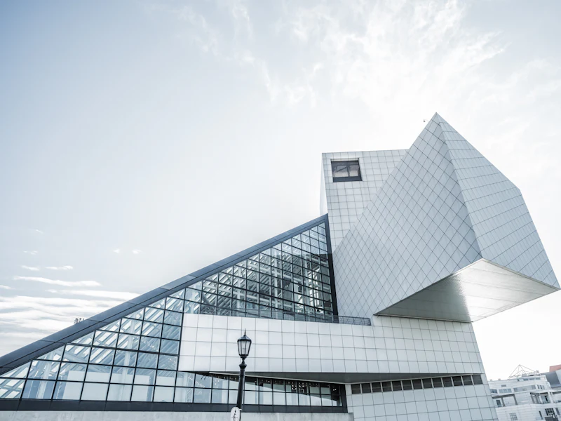 Grade-A commercial office tower with glass curtain walling
